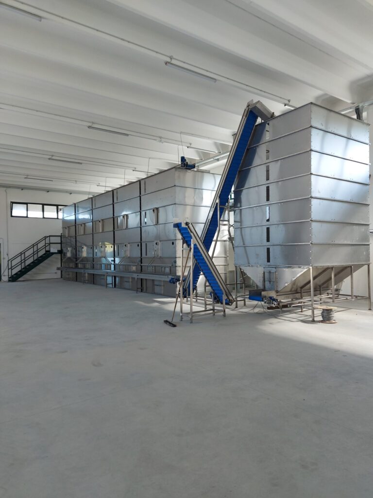 Filiera raccolta noci, magazzino, Porto Felloni
