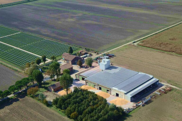 Vista della Struttura di raccolta dell'azienda agricola Porto Felloni